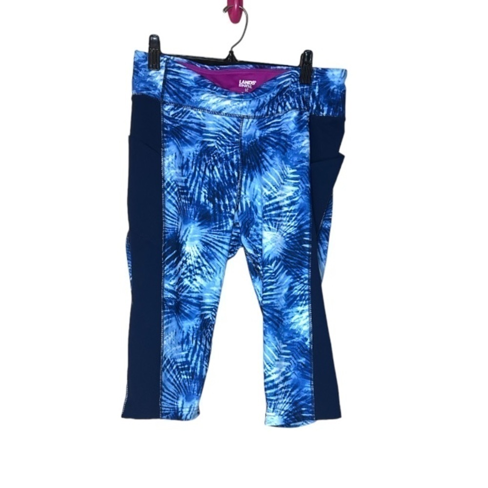 Lands End tye dye compression Leggings size L